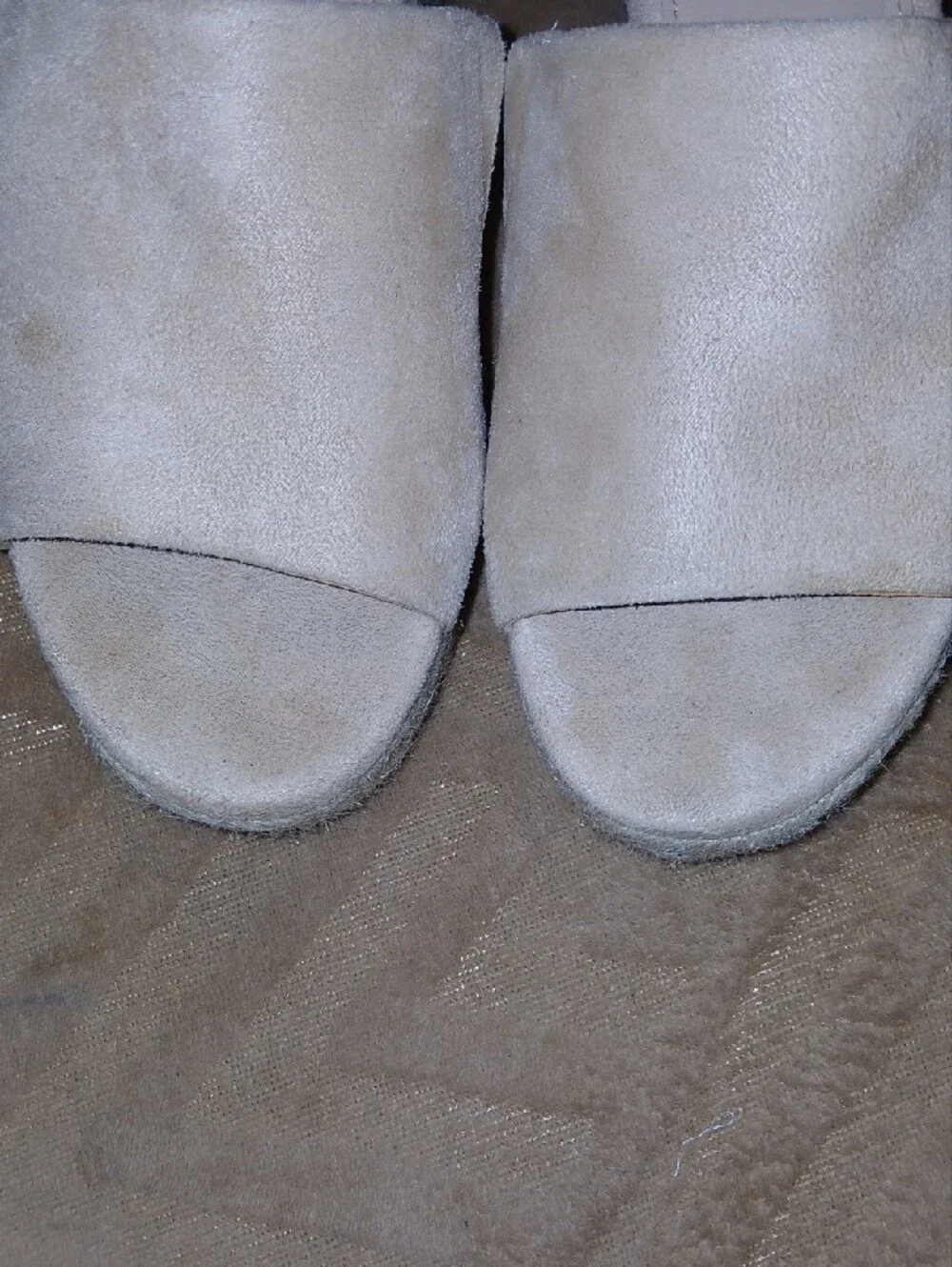 Coconuts by Matisse Light Cream Sandy Espadrille Platform Slide Sz: 8